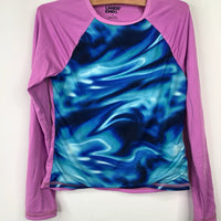 Size 5: Lands End Purple/Blue Long Sleeve Swim Shirt