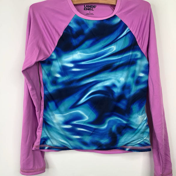 Size 5: Lands End Purple/Blue Long Sleeve Swim Shirt