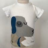 Collectors Corner Size 6m: Burberry White/Grey Dog T-Shirt