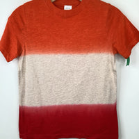 Size 8 (130): Hanna Andersson Orange/Creme/Red Faded T-Shirt-NEW