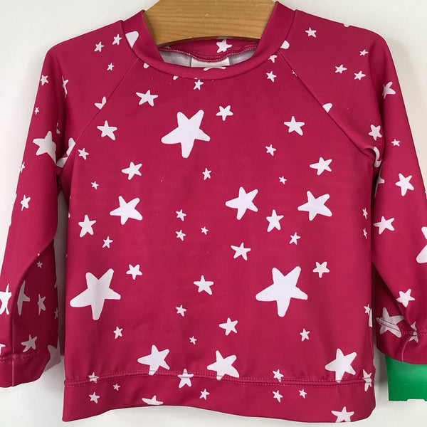 Size 12-18m (75): Hanna Andersson Pink/White Stars 2pc Swimsuit