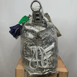 Collectors Corner-Size XL: Coach Poppy Spotlight Limited Edition Silver Embossed Handbag SN# 15899
