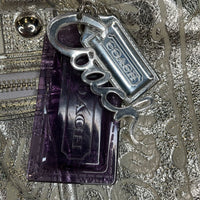 Collectors Corner-Size XL: Coach Poppy Spotlight Limited Edition Silver Embossed Handbag SN# 15899