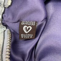 Collectors Corner-Size XL: Coach Poppy Spotlight Limited Edition Silver Embossed Handbag SN# 15899