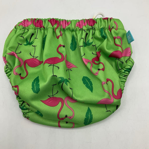 Size S: Honest Green Flamingo Swim Diaper