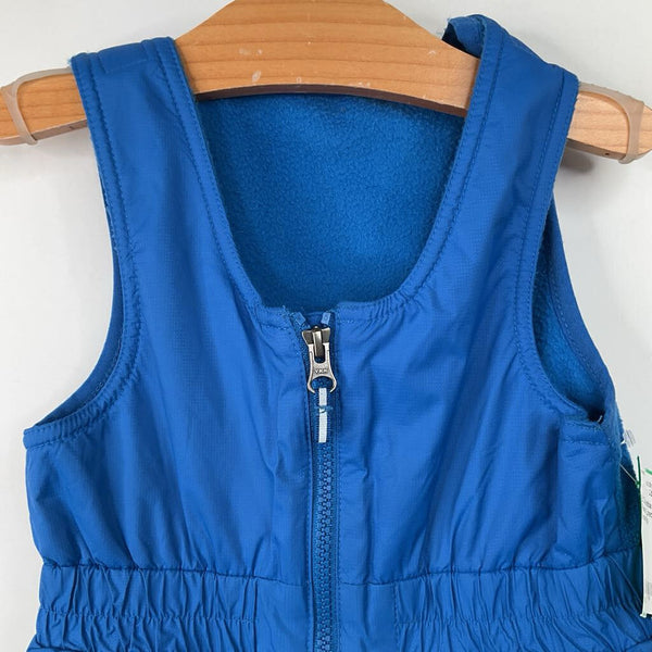 Size 2: Columbia Blue Fleece Lined Snow Bib