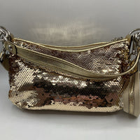 Collectors Corner: Coach Poppy Gold Sequin Groovy 2 way handbag SN# 15331