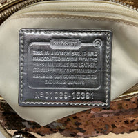 Collectors Corner: Coach Poppy Gold Sequin Groovy 2 way handbag SN# 15331