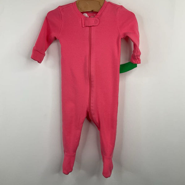 Size 0-3m: Primary Pink 1pc Footy PJs