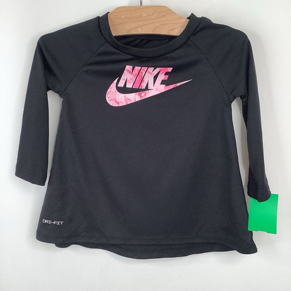 Size 18m: Nike Black/Pink Dri Fit Long Sleeve Shirt