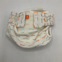 Size NB: G Diapers White Velcro Diaper Cover