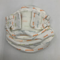 Size NB: G Diapers White Velcro Diaper Cover