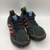 Size 4.5Y: Adidas Black/Green/Orange Shoes