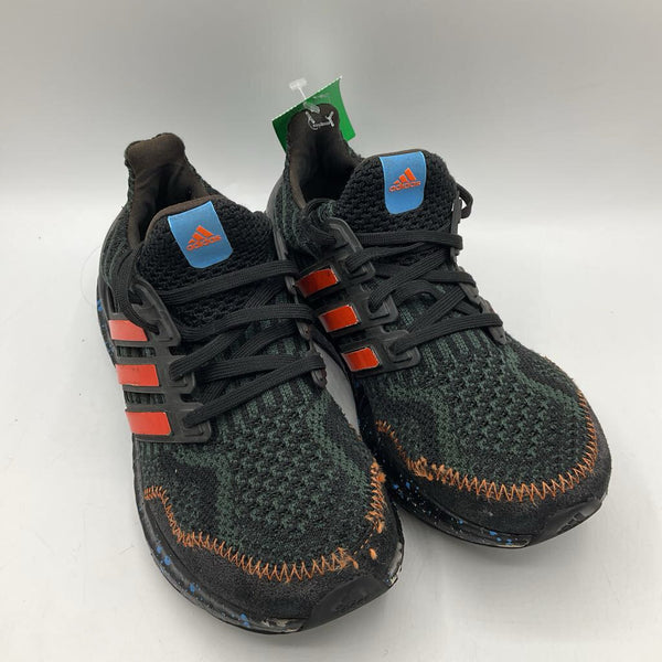 Size 4.5Y: Adidas Black/Green/Orange Shoes