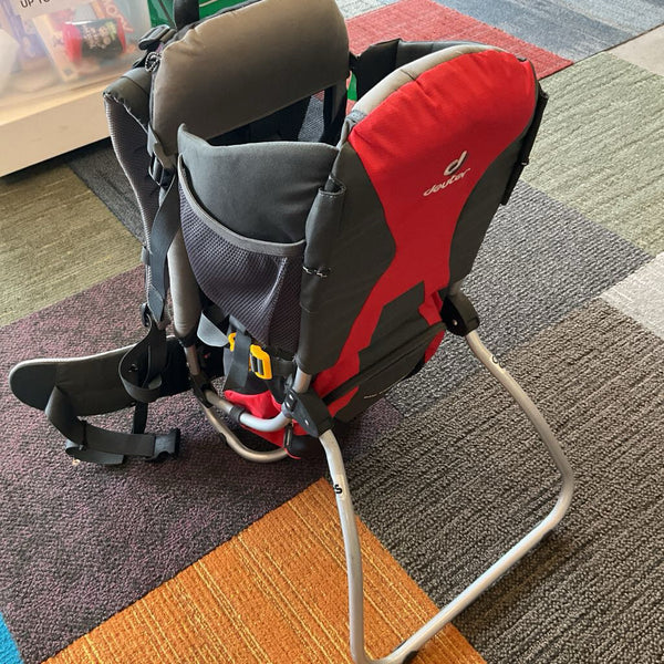 Deuter Kid Comfort 1 Red/Black Hiking Carrier Backpack-No Sunshade (S#180711)