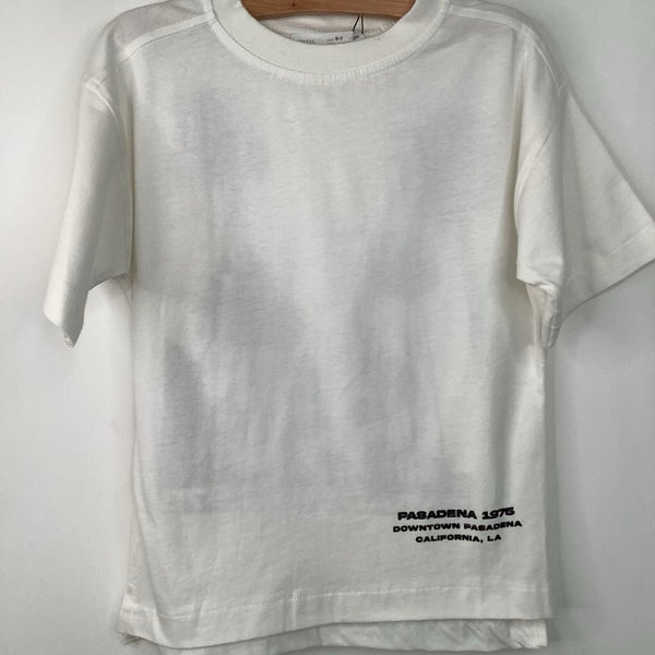 Size 6-7: Zara White/Black Palm Trees T-Shirt-NEW W/Tag