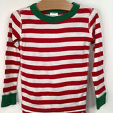 Size 4 (100): Hanna Andersson Red White Green Striped 2pc PJs