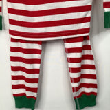 Size 4 (100): Hanna Andersson Red White Green Striped 2pc PJs