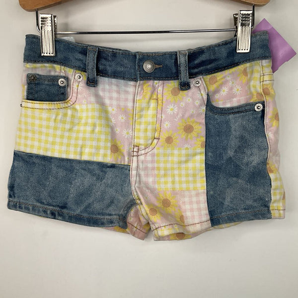 Size 6: Levi's Yellow/Blue Girlfriend Denim Shorts