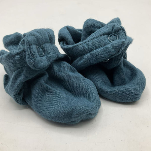 Size 0-3m: Blue Soft Baby Slippers