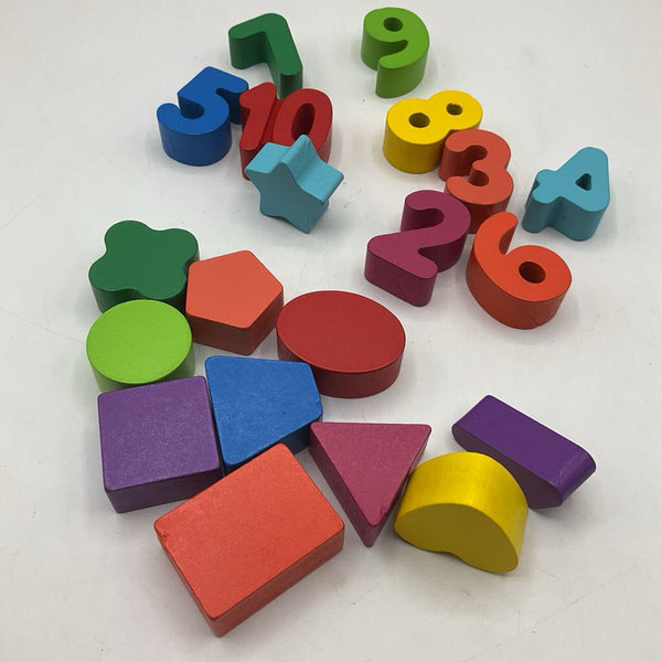 Wooden Colorful Numbers & Shapes