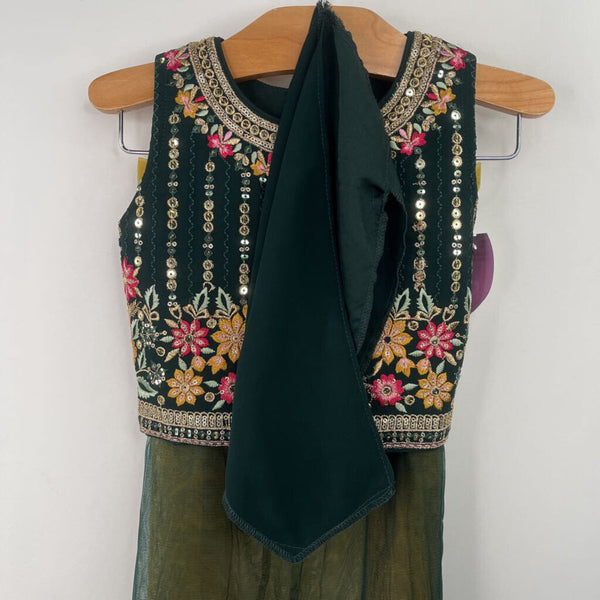 Size 2: Green 3pc Saree Set