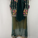 Size 2: Green 3pc Saree Set