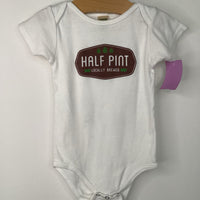 Size 6-12m: Royal Apparel White "Half Pint" Onesie