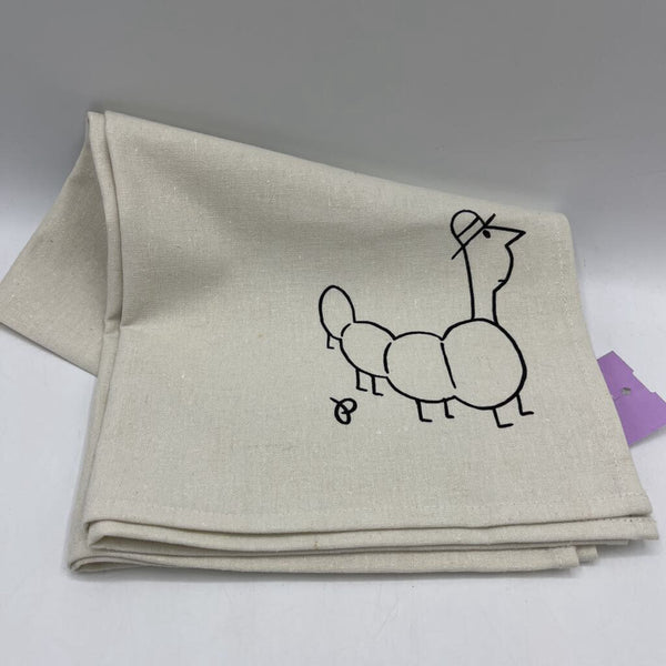 Pilloporto Creme Caterpillar Locally Handmade 2pc Towels -NEW