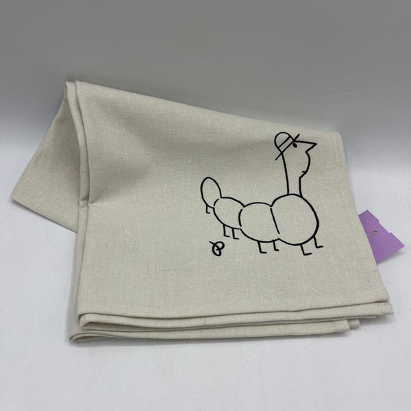 Pilloporto Creme Caterpillar Locally Handmade 2pc Towels -NEW
