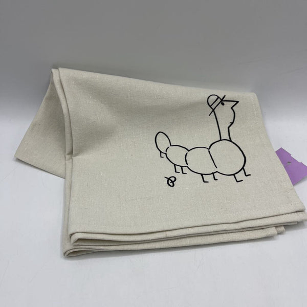 Pilloporto Creme Caterpillar Locally Handmade 2pc Towels -NEW