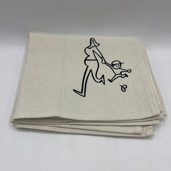 Pilloporto Creme Mom & Child Locally Handmade 2pc Towels -NEW