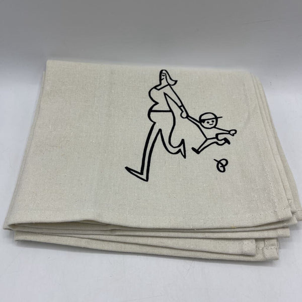 Pilloporto Creme Mom & Child Locally Handmade 2pc Towels -NEW