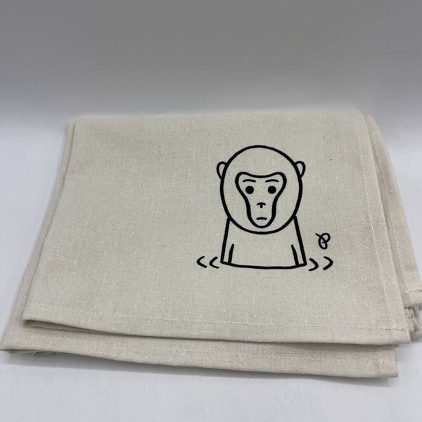 Pilloporto Creme Monkey Locally Handmade 2pc Towels -NEW