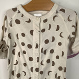 Size 0-3m (50): Hanna Andersson Beige Moon 1pc Long Sleeve PJs