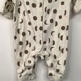 Size 0-3m (50): Hanna Andersson Beige Moon 1pc Long Sleeve PJs