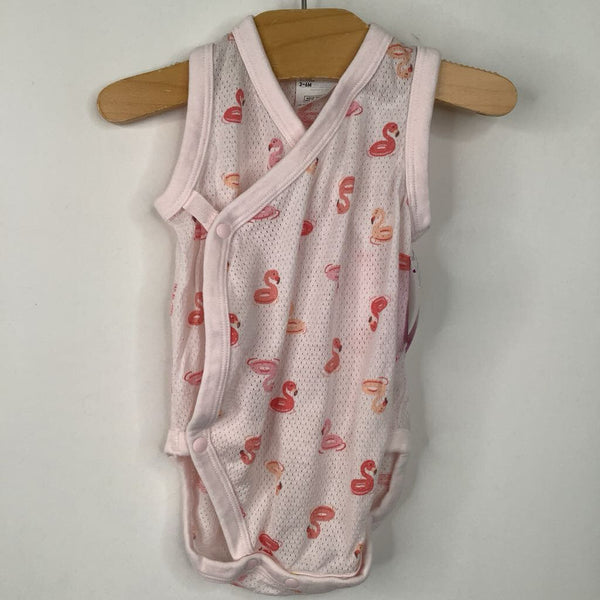 Size 3-6m: Uniqlo Pink Flamino Tank Onesie