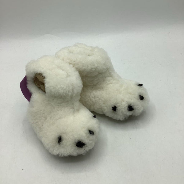 Size 1: Sorel White Faux Fur Baby Booties