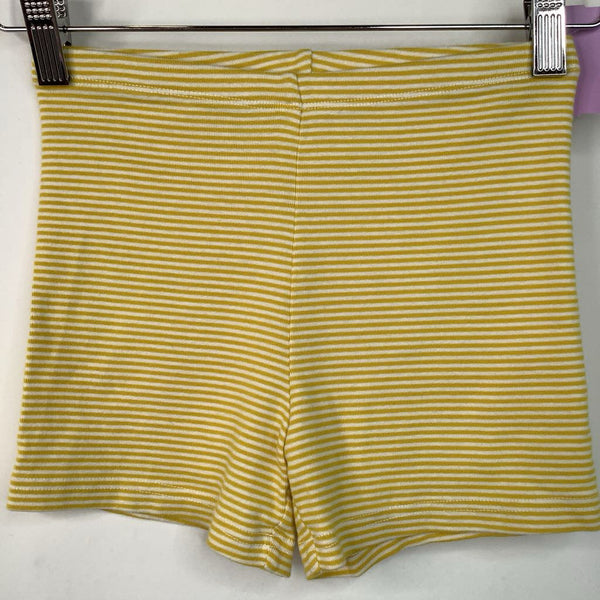 Size 12: Tea Yellow/White Striped Tumble Shorts