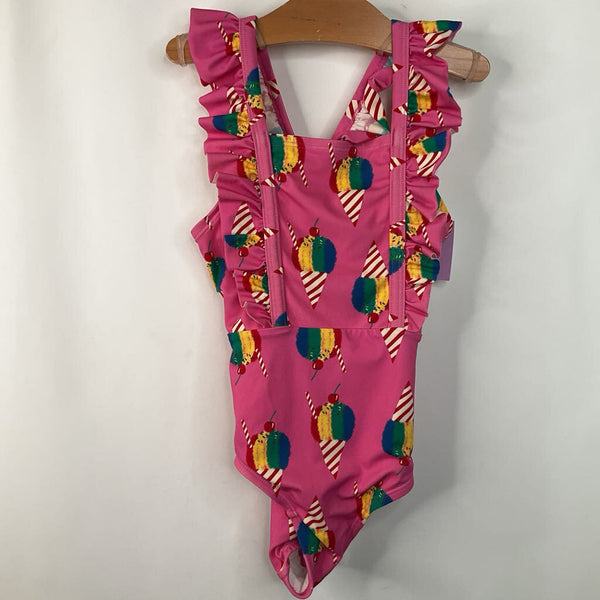Size 10 (140): Hanna Andersson Pink Snow Cone Print 1pc Swimsuit