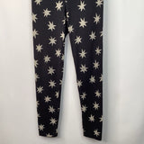Size 12: Tea Black/White Stars Leggings