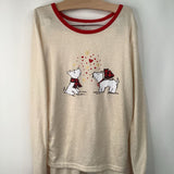 Size 12: Laura Ashley Creme/Red Dog 2pc PJs
