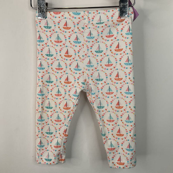 Size 6-9m :Tu White/Multicolor Sail Boat Pants