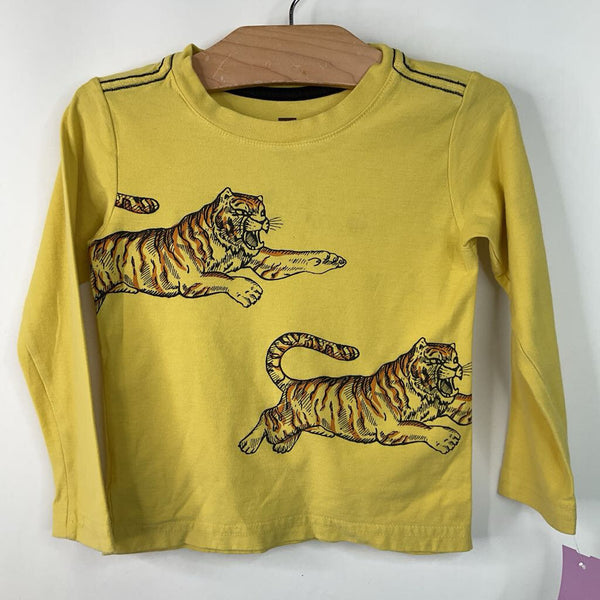 Size 2: Tea Yellow Tiger Long Sleeve Shirt