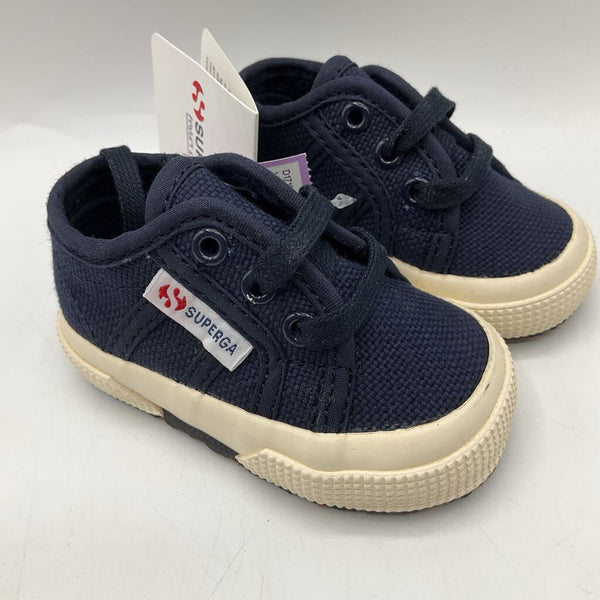 Size 2: Superga Blue Lace-Up Sneakers-NEW W/Tag