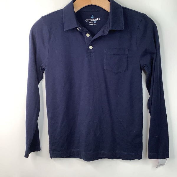 Size 10: Crewcuts Blue Collared Long Sleeve Shirt