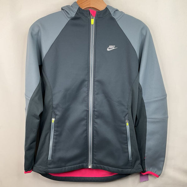 Size 16: Nike Grey/Pink Zip-Up Jacket