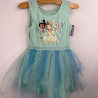 Size 3: Disney Green Princesses Tank Dress
