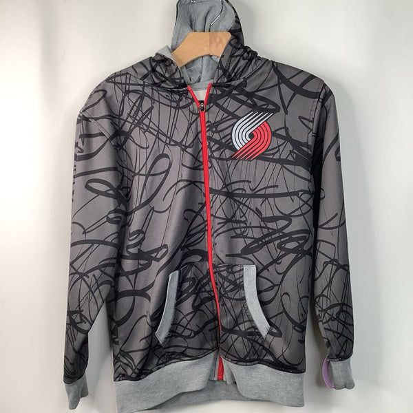 Size 14-16: NBA Grey Portland Trail Blazers Zip-Up Hoodie