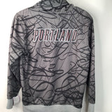 Size 14-16: NBA Grey Portland Trail Blazers Zip-Up Hoodie